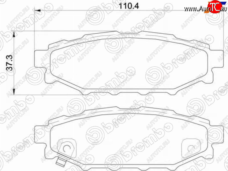 2 999 р. Колодки тормозные задние RH-LH SAT Subaru Forester SH (2008-2013)  с доставкой в г. Йошкар-Ола