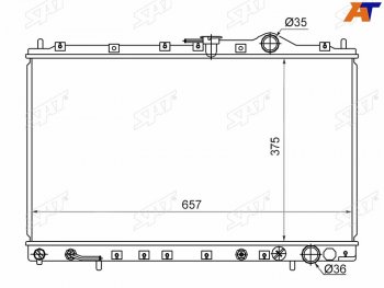Радиатор SAT Mitsubishi (Митсубиси) Chariot (Чариот)  N30,N40 (1991-1997) N30,N40 дорестайлинг, рестайлинг