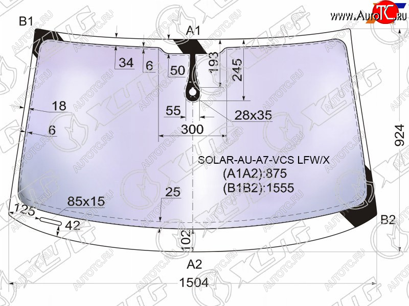 24 199 р. Стекло лобовое (Атермальное Датчик дождя Молдинг) XYG Audi A7 4G лифтбэк дорестайлинг (2010-2014)  с доставкой в г. Йошкар-Ола