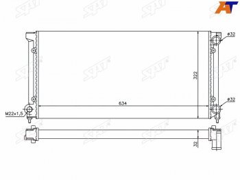 Радиатор охлаждающей жидкости SAT  Volkswagen Passat B4 универсал (1993-1996)