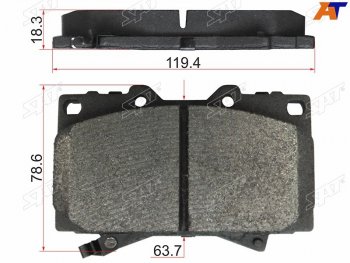 1 769 р. Колодки тормозные перед FL-FR SAT  Toyota Land Cruiser 100 дорестайлинг (1998-2002) (с керамическим наполнением)  с доставкой в г. Йошкар-Ола. Увеличить фотографию 2