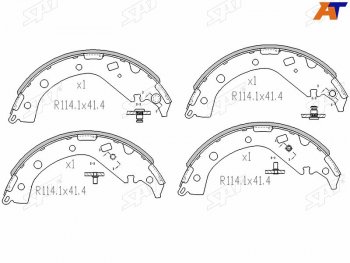 1 679 р. Колодки тормозные барабанные задние LH-RH SAT  Toyota RAV4  CA20 (2000-2005) 3 дв. дорестайлинг, 5 дв. дорестайлинг, 3 дв. рестайлинг, 5 дв. рестайлинг  с доставкой в г. Йошкар-Ола. Увеличить фотографию 1