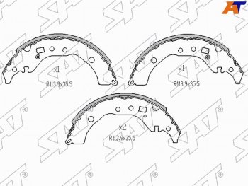 Колодки тормозные барабанные задние RH-LH SAT Toyota Ractis (2005-2010)