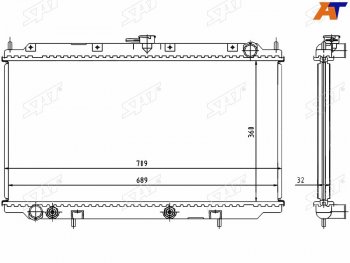 Радиатор охлаждающей жидкости SAT  AD  Y11, Primera ( 2 хэтчбэк,  2 седан,  2 универсал), Sunny  B15, Wingroad  2 Y11
