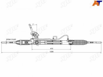 16 299 р. Рейка рулевая гидравлическая LHD SAT Chevrolet Cruze J300 седан дорестайлинг (2009-2012)  с доставкой в г. Йошкар-Ола. Увеличить фотографию 1