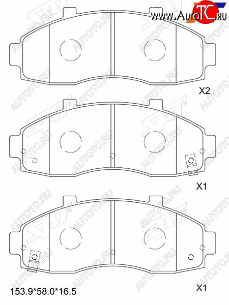 1 799 р. Колодки тормозные перед FR-FL SAT  KIA Carnival ( UP,CQ,  UP,GQ) - Pregio  с доставкой в г. Йошкар-Ола