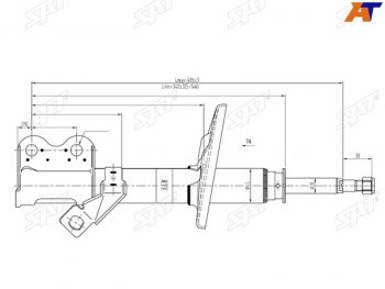 3 279 р. Стойка передняя RH SAT Toyota Sprinter E100 дорестайлинг седан (1991-1993)  с доставкой в г. Йошкар-Ола. Увеличить фотографию 2