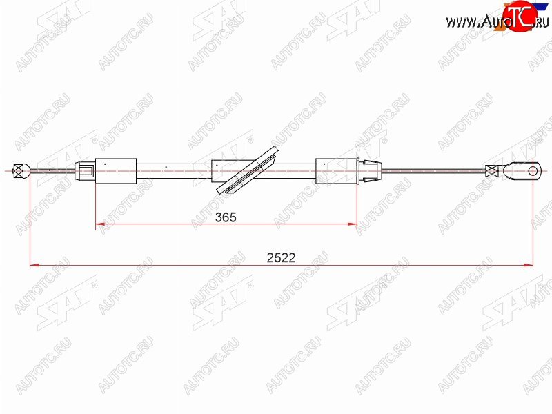 899 р. Трос ручника RH SAT  Mercedes-Benz Sprinter W906 рестайлинг (2014-2018)  с доставкой в г. Йошкар-Ола