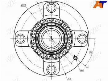 Ступичный узел задн. (4*114.3) SAT  Elantra ( XD,  XD2), Matrix  1 FC