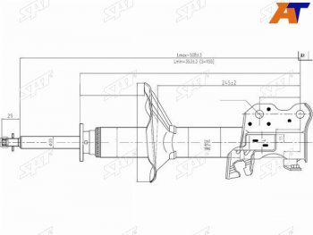 Стойка передняя LH SAT  Almera ( N15,  N16,  G15), Almera Classic  седан, Pulsar ( N15,  N16), Sentra ( 4,  5,  6,  7), Sunny ( N14,  B15,  N16,  N17)