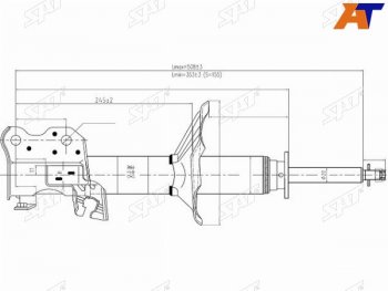 Стойка передняя RH SAT Nissan Almera N15 седан дорестайлинг (1995-1998)