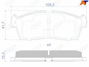 1 289 р. Колодки тормозные передние FR-FL SAT Suzuki Aerio RA21S, RC51S седан дорестайлинг (2001-2003)  с доставкой в г. Йошкар-Ола. Увеличить фотографию 2