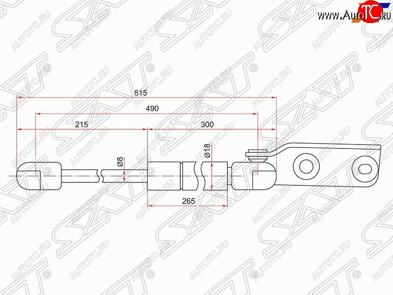 1 129 р. Правый упор крышки багажника SAT Nissan AD Y11 (1999-2008)  с доставкой в г. Йошкар-Ола