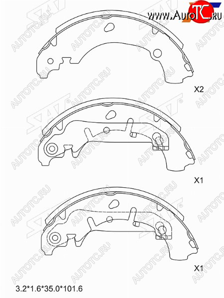 1 999 р. Колодки тормозные задние RH-LH SAT Ford Fiesta 5 хэтчбэк 5 дв. дорестайлинг (2001-2005)  с доставкой в г. Йошкар-Ола