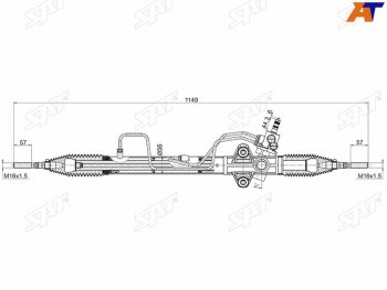 12 549 р. Рейка рулевая LHD SAT Mitsubishi L200 4  рестайлинг (2013-2016)  с доставкой в г. Йошкар-Ола. Увеличить фотографию 2