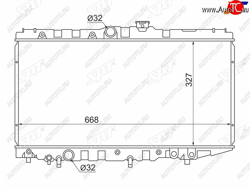 5 999 р. Радиатор SAT Toyota Corona T190 седан дорестайлинг (1992-1994) (применимо для Toyota Corolla (E90) 87-92 Carina (T170) 88-92 Corolla Levin 87-91 Corona (T170) 87-)  с доставкой в г. Йошкар-Ола