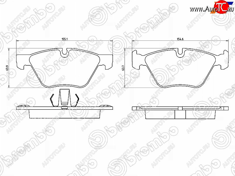 5 499 р. Колодки тормозные передние FL-FR SAT BMW 5 серия F10 седан дорестайлинг (2009-2013)  с доставкой в г. Йошкар-Ола