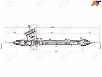 7 599 р. Рейка рулевая LHD SAT Nissan Tiida 1 хэтчбек C11 дорестайлинг (2007-2010)  с доставкой в г. Йошкар-Ола. Увеличить фотографию 1