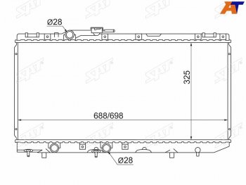7 299 р. Радиатор SAT Toyota Corsa L50 седан дорестайлинг (1994-1997)  с доставкой в г. Йошкар-Ола. Увеличить фотографию 3
