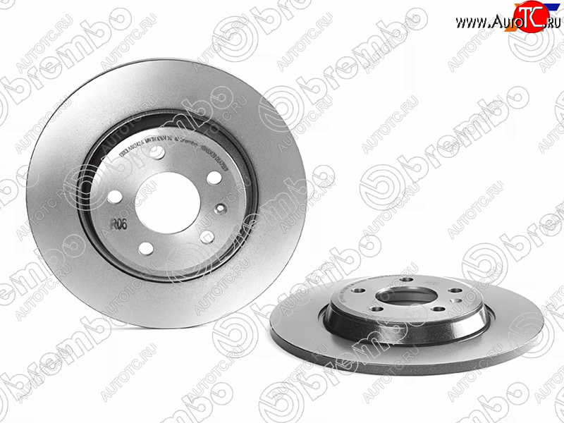 6 499 р. Задний тормозной диск BREMBO Audi A6 C7 дорестайлинг, универсал (2010-2014)  с доставкой в г. Йошкар-Ола