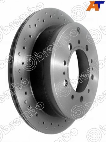 15 899 р. Диск тормозной задний Ø345 BREMBO Lexus LX570 J200 1-ый рестайлинг (2012-2015)  с доставкой в г. Йошкар-Ола. Увеличить фотографию 2