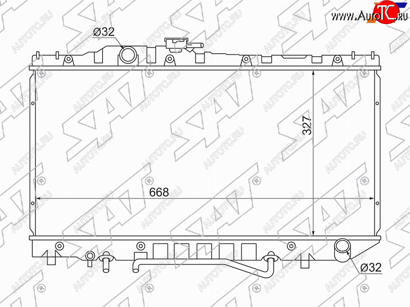 8 249 р. Радиатор SAT  Toyota Corona  T190 (1992-1994) седан дорестайлинг  с доставкой в г. Йошкар-Ола