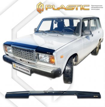 1 899 р. Дефлектор капота CA-Plastic  Лада 2104 (1984-2012) (classic черный, без надписи)  с доставкой в г. Йошкар-Ола. Увеличить фотографию 1