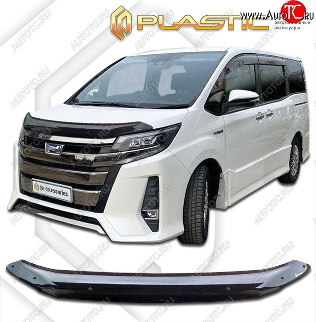 1 979 р. Дефлектор капота (Япония) CA-Plastic Toyota Noah 3 дорестайлинг (2014-2017) (classic черный, без надписи)  с доставкой в г. Йошкар-Ола