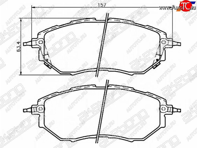 3 069 р. Колодки тормозные перед FL-FR SAT  Subaru Legacy  BH/BE12 (1998-2003) универсал  с доставкой в г. Йошкар-Ола