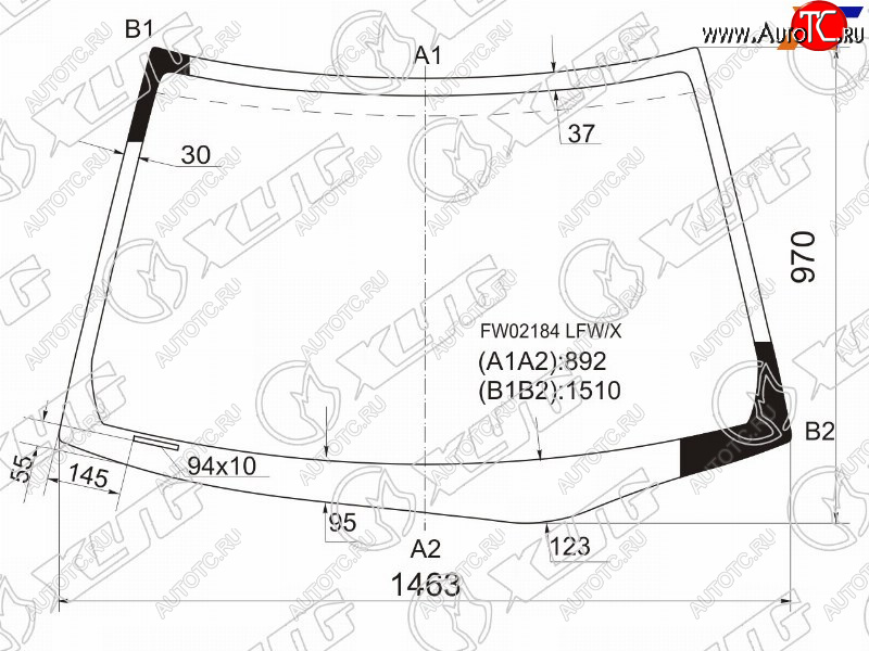 6 199 р. Стекло лобовое XYD  Honda Civic  ES (2000-2006) седан дорестайлинг, седан рестайлинг  с доставкой в г. Йошкар-Ола