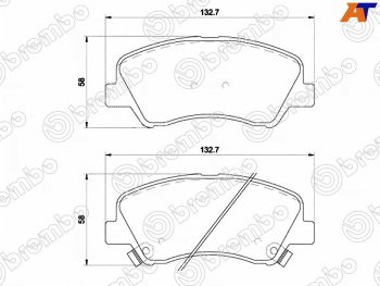 4 649 р. Колодки тормозные передние FR-FL SAT   Hyundai Creta ( GS,  SU) (2015-2022), Hyundai Solaris ( RBr,  HCR) (2010-2022), KIA Rio ( 3 QB,  4 FB,  4 YB) (2011-2025)  с доставкой в г. Йошкар-Ола. Увеличить фотографию 1