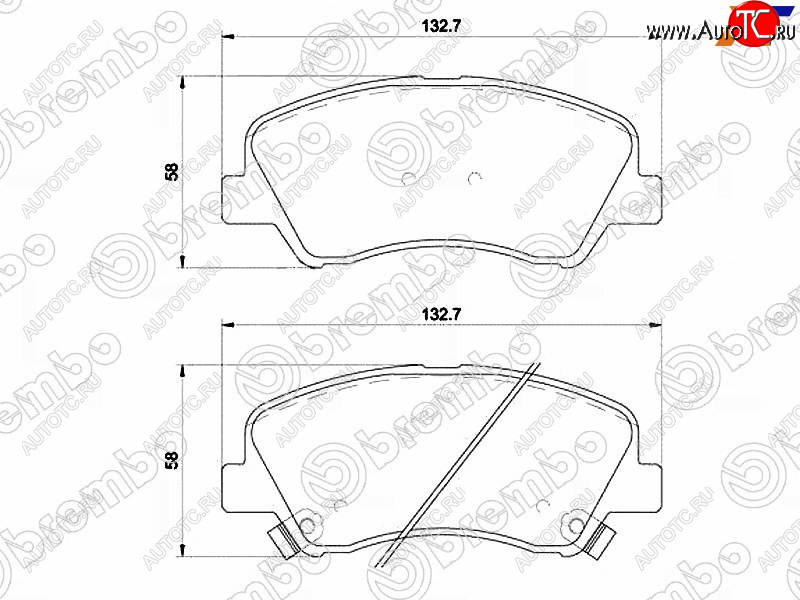 3 879 р. Колодки тормозные передние FR-FL SAT  Hyundai Solaris RBr седан дорестайлинг (2010-2014)  с доставкой в г. Йошкар-Ола