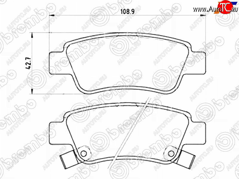 3 799 р. Колодки тормозные задние RH-LH SAT Honda CR-V RE1,RE2,RE3,RE4,RE5,RE7 дорестайлинг (2007-2010)  с доставкой в г. Йошкар-Ола