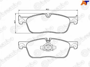 8 249 р. Колодки тормозные передние FL-FR SAT Land Rover Range Rover Velar 1 L560 (2017-2025)  с доставкой в г. Йошкар-Ола. Увеличить фотографию 1