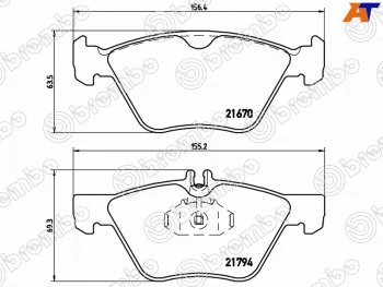 Колодки тормозные перед FR-FL SAT Mercedes-Benz E-Class W210 дорестайлинг седан (1996-1999)