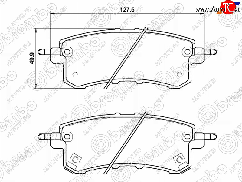 5 349 р. Колодки тормозные задние RH-LH SAT INFINITI QX56 Z62 (2010-2013)  с доставкой в г. Йошкар-Ола