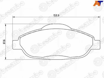 4 599 р. Колодки тормозные перед FL-FR SAT Peugeot 308 T7 хэтчбек 5 дв. дорестайлинг (2007-2011)  с доставкой в г. Йошкар-Ола. Увеличить фотографию 1