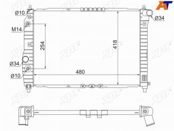 6 549 р. Радиатор SAT Chevrolet Aveo T200 седан (2003-2008)  с доставкой в г. Йошкар-Ола. Увеличить фотографию 2