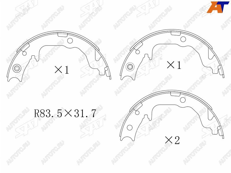 4 499 р. Колодки стояночного тормоза RR SAT  Mitsubishi ASX - Lancer  10  с доставкой в г. Йошкар-Ола