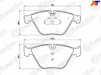 Колодки тормозные передние FL-FR SAT BMW (БМВ) 5 серия  F10 (2009-2017) F10 седан дорестайлинг, рестайлинг, седан