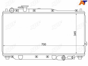 4 599 р. Радиатор охлаждающей жидкости SAT   KIA Sephia - Spectra  с доставкой в г. Йошкар-Ола. Увеличить фотографию 1