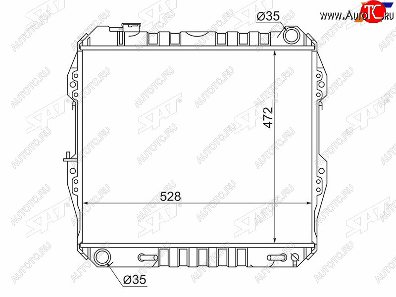 12 649 р. Радиатор SAT  Toyota 4Runner  N120,N130 - Hilux Surf  N120,N130  с доставкой в г. Йошкар-Ола