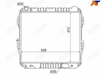 13 949 р. Радиатор SAT  Toyota 4Runner  N120,N130 - Hilux Surf  N120,N130  с доставкой в г. Йошкар-Ола. Увеличить фотографию 1