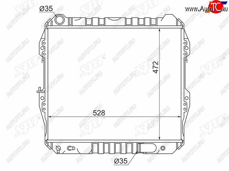 13 949 р. Радиатор SAT  Toyota 4Runner  N120,N130 - Hilux Surf  N120,N130  с доставкой в г. Йошкар-Ола