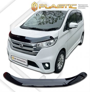 Дефлектор капота CA-Plastic Mitsubishi (Митсубиси) eK Custom (ек)  B11W (2013-2015) B11W дорестайлинг