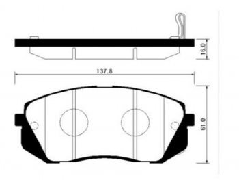 2 699 р. Колодки тормозные передние FR-FL SAT   Hyundai I40  1 VF - IX35 ( LM,  NU)  с доставкой в г. Йошкар-Ола. Увеличить фотографию 1