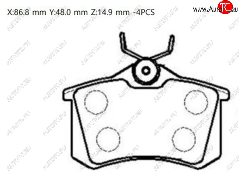 1 599 р. Колодки тормозные зад RH-LH SAT Audi A4 B6 седан (2000-2006)  с доставкой в г. Йошкар-Ола