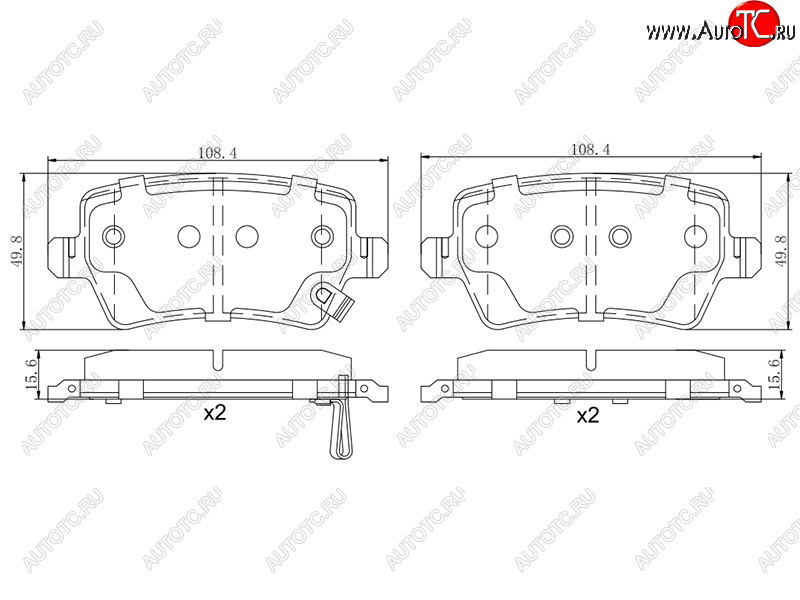 1 149 р. Колодки тормозные задние RH-LH SAT JAC JS4 (2021-2024)  с доставкой в г. Йошкар-Ола