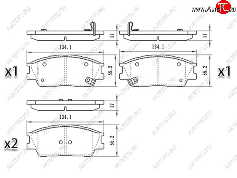 1 279 р. Колодки тормозные передние FR-FL SAT   Hyundai Creta  SU (2020-2022), KIA Soul  SK3 (2018-2022)  с доставкой в г. Йошкар-Ола