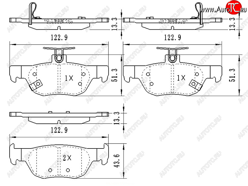 1 229 р. Колодки тормозные задние RH-LH SAT  Mazda 3/Axela  BP - CX-30  с доставкой в г. Йошкар-Ола